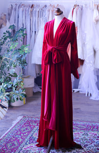 Red Velvet Claudia Gown