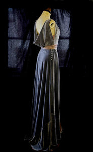 Emma's Couture Velvet Bias Cut Wedding Dress