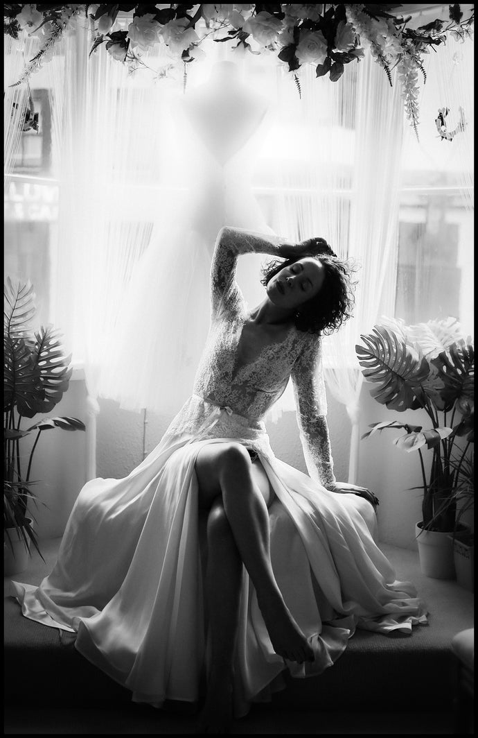 Ethereal French Lace Wedding Gown