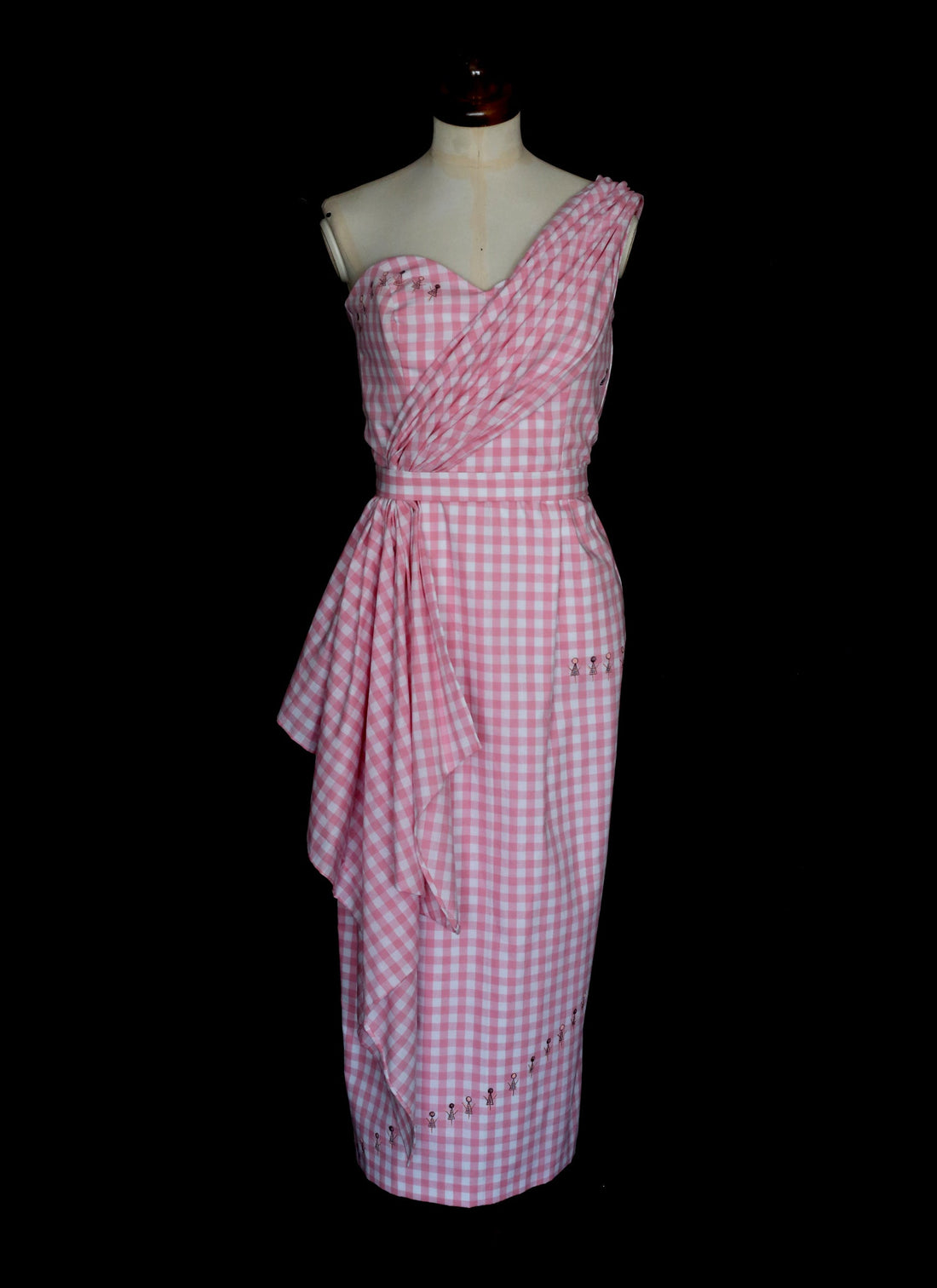 GengGang Gingham Wiggle Dress
