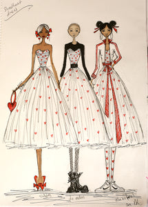 alexandra king valentine dress sketch