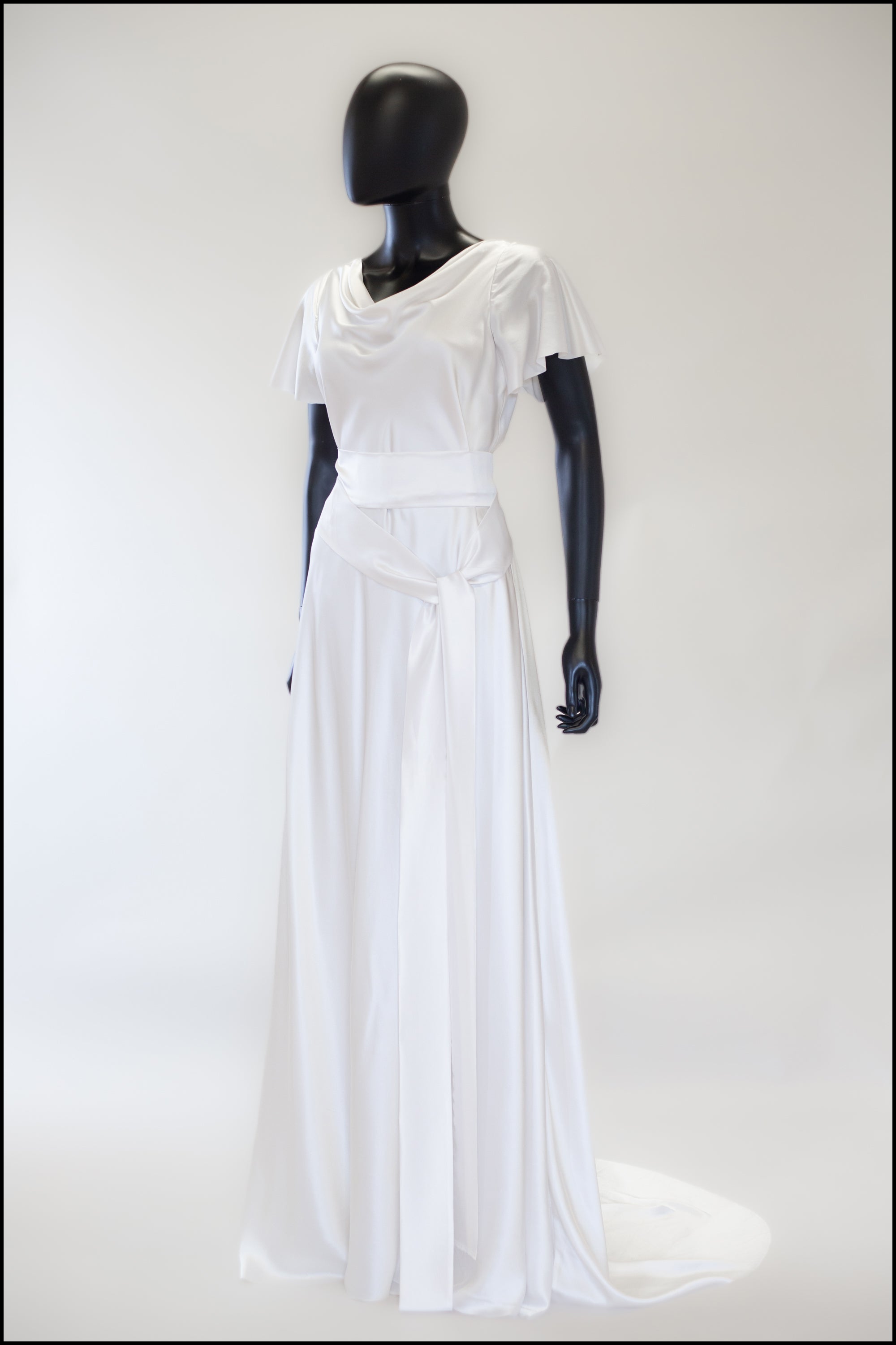 1930s silk satin bias cut wedding dress by Alexandra King