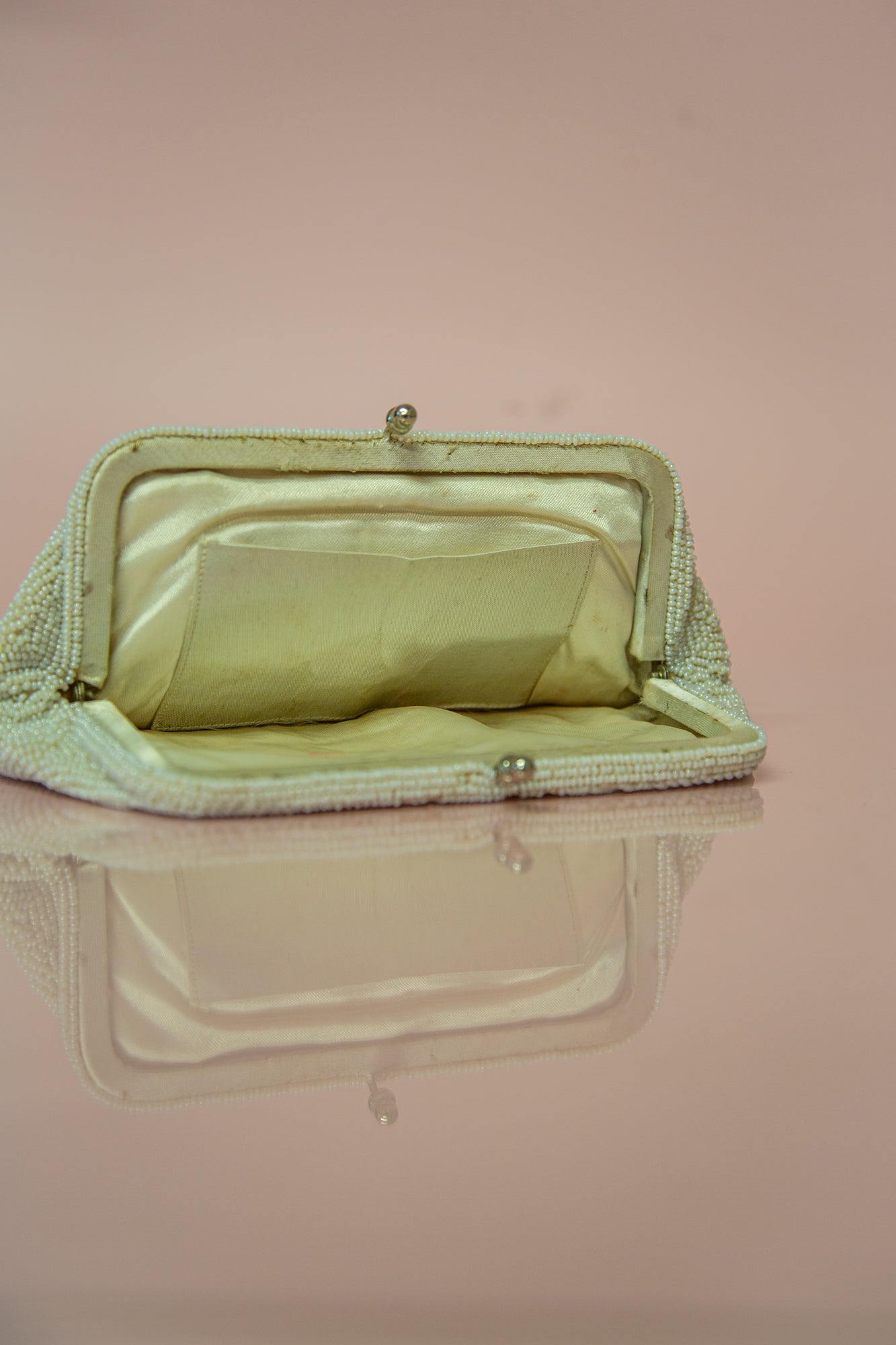 vintage 1930s art deco pearl beaded bridal bag