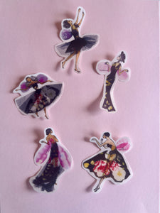 Illustrated fairy stickers 