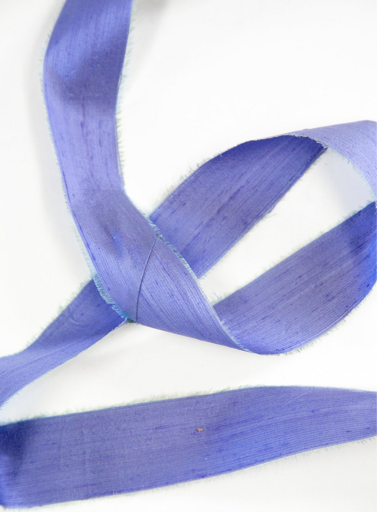 Dusky Blue Silk Ribbon 5cm