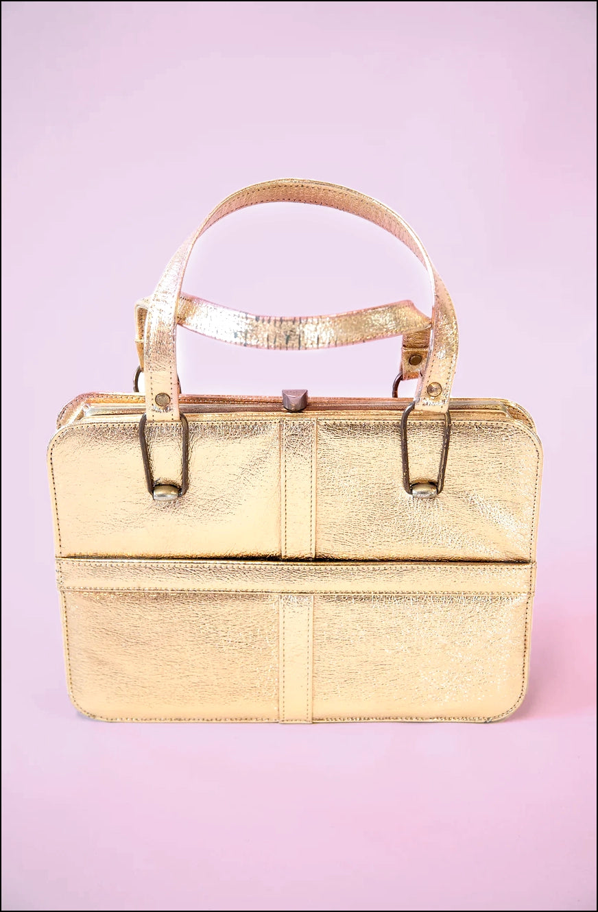 Vintage 1960s Gold Handbag