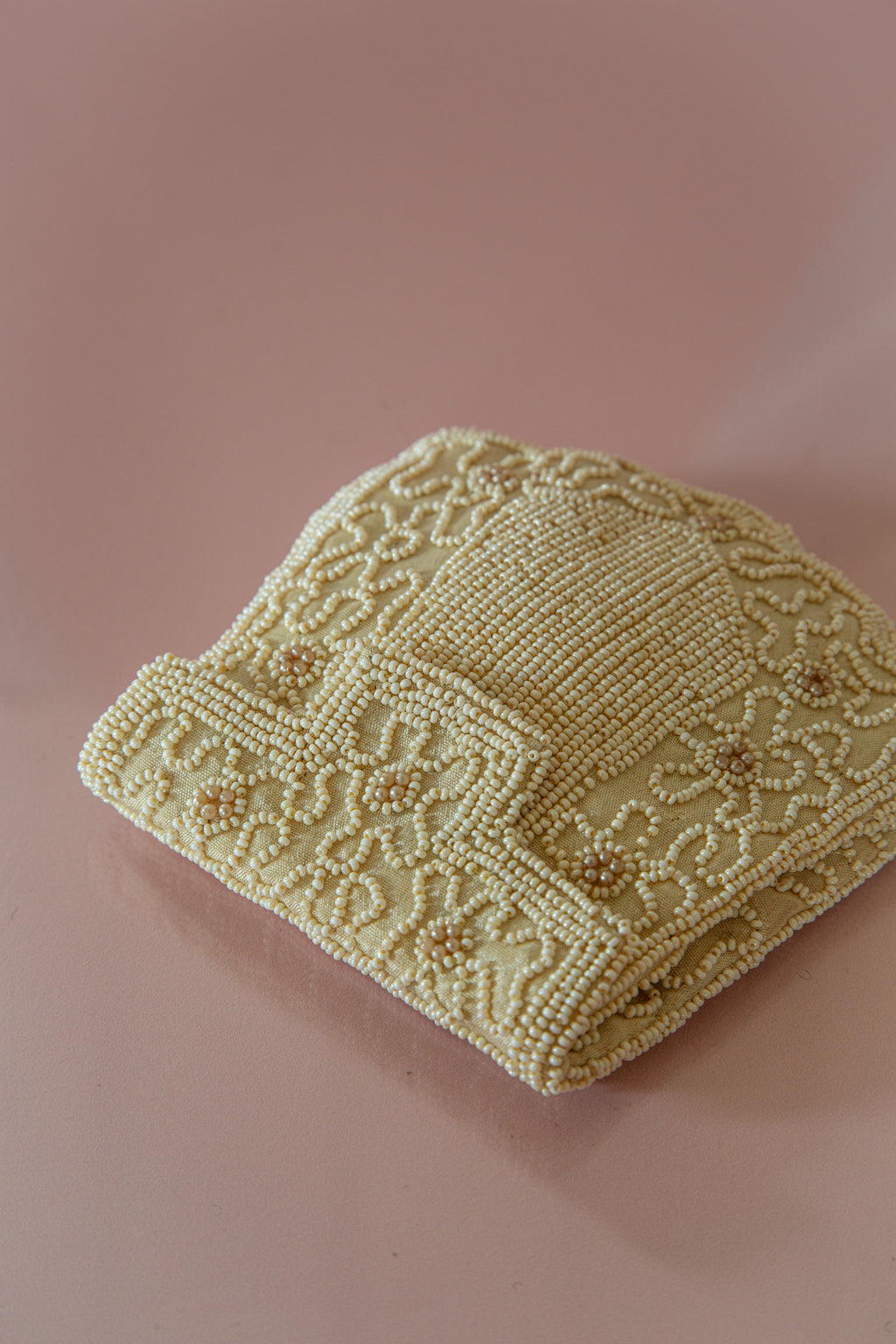 Vintage 1920s Pearl Beaded Belt Bag