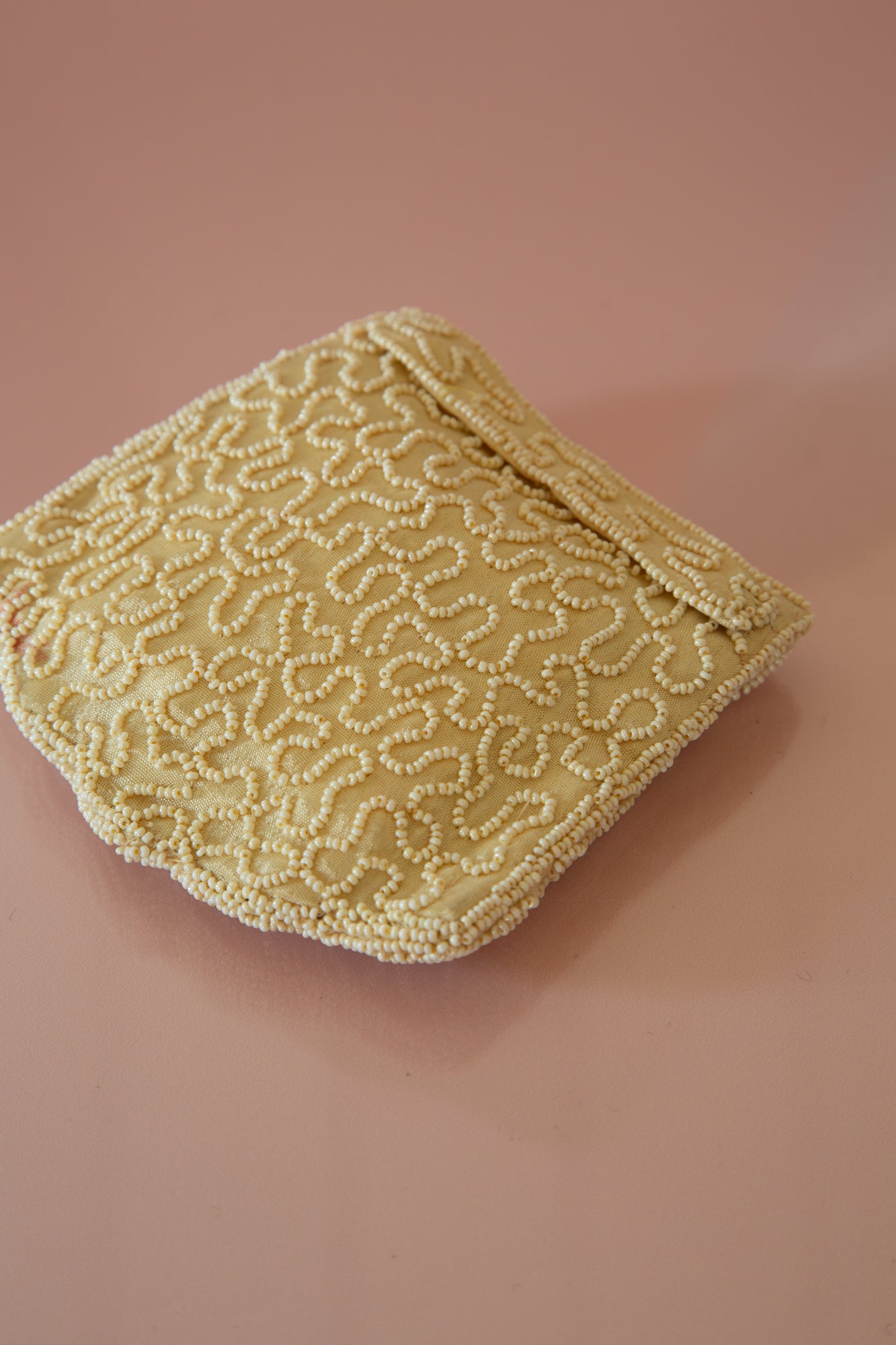 Vintage 1920s Pearl Beaded Belt Bag