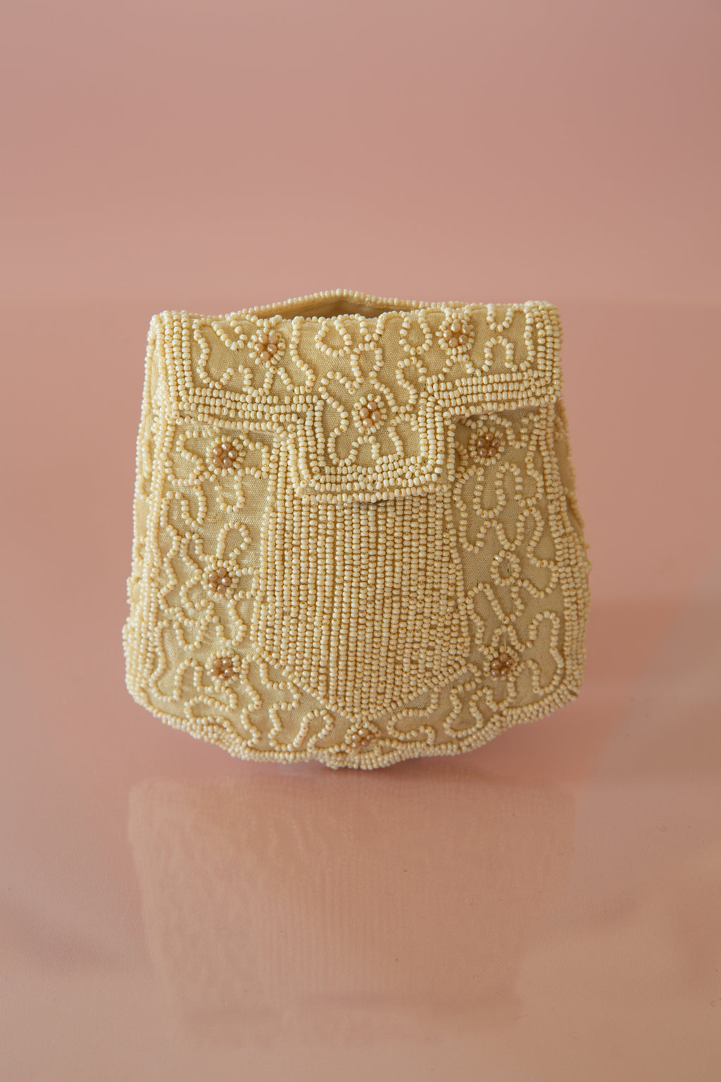 Vintage 1920s Pearl Beaded Belt Bag