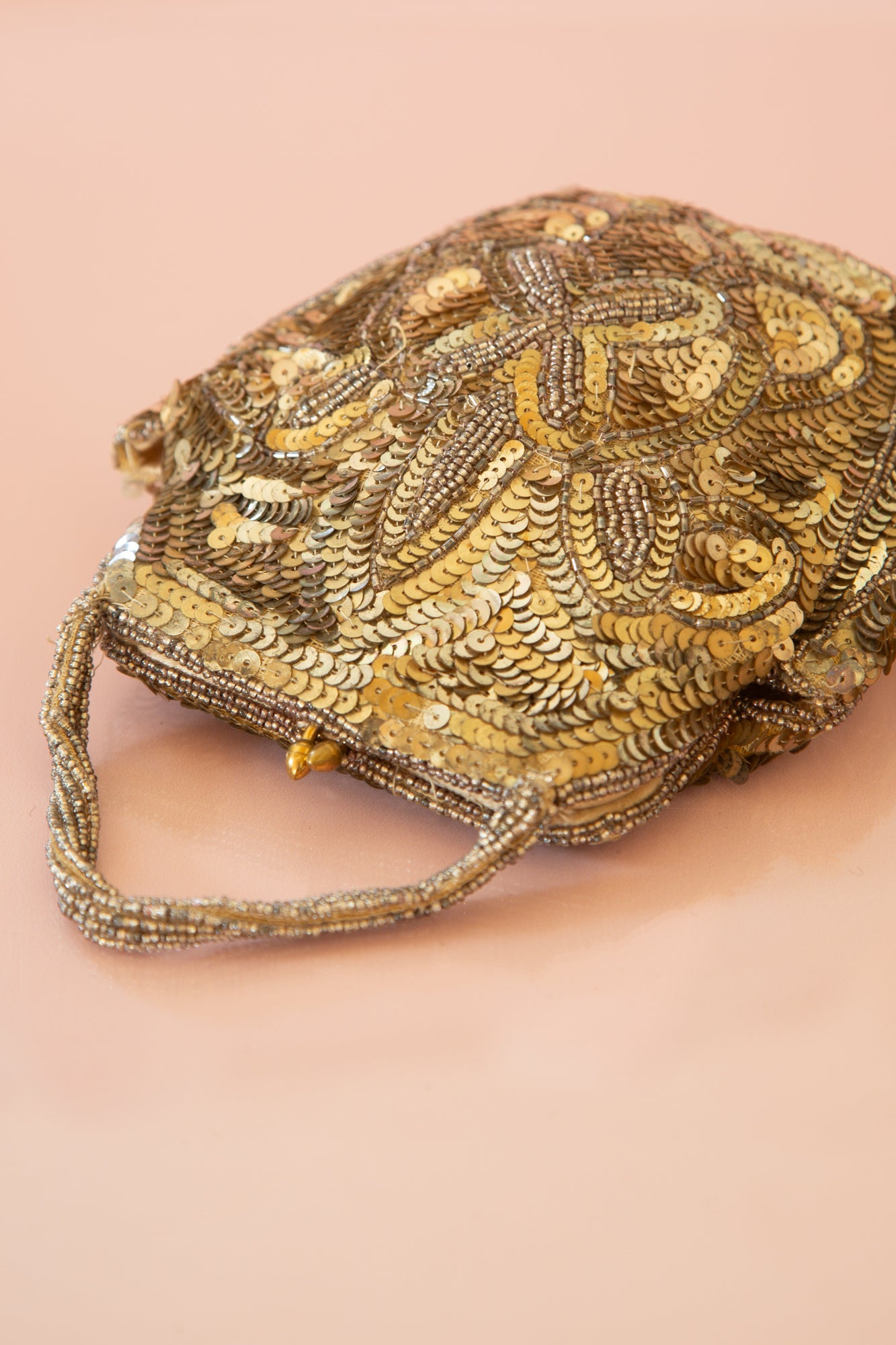 Vintage 1920s Antique Gold Sequin Purse