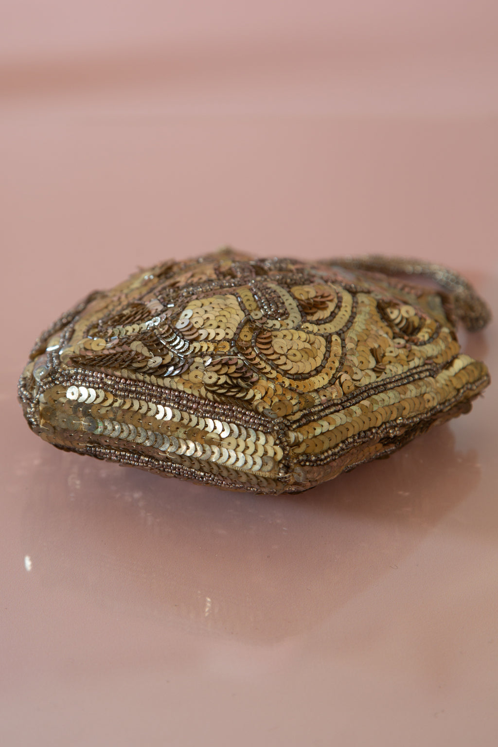 Vintage 1920s Antique Gold Sequin Purse