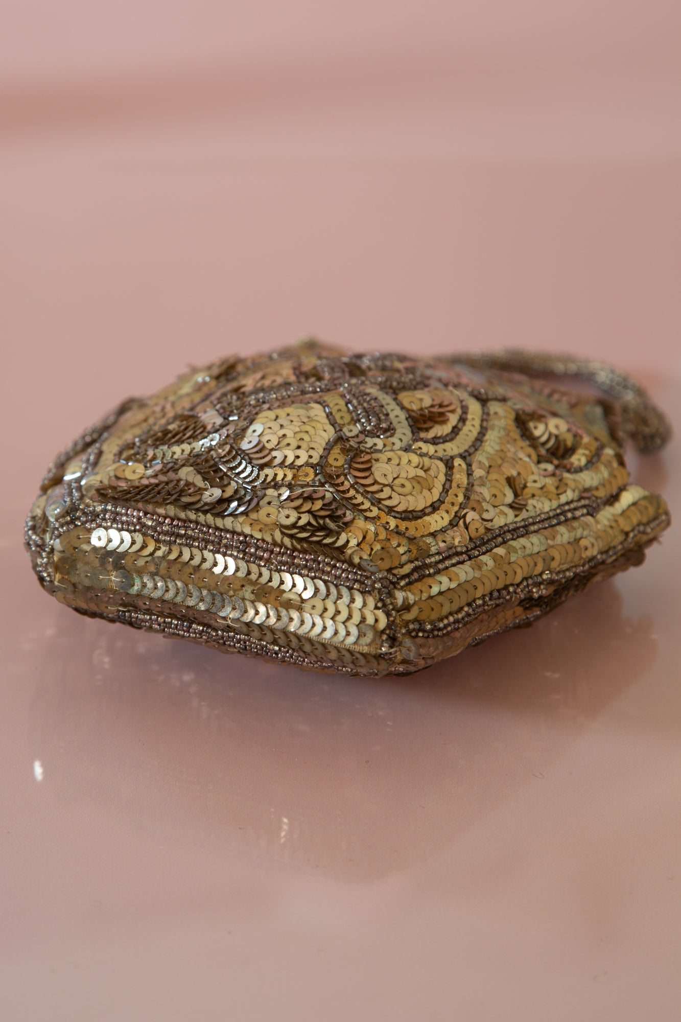 Vintage 1920s Antique Gold Sequin Purse