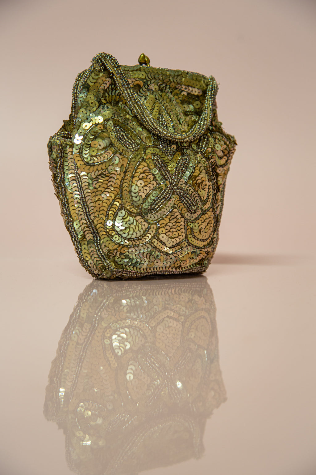 Vintage 1920s Antique Gold Sequin Purse