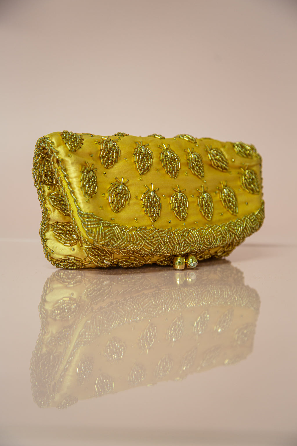 vintage gold beaded bag