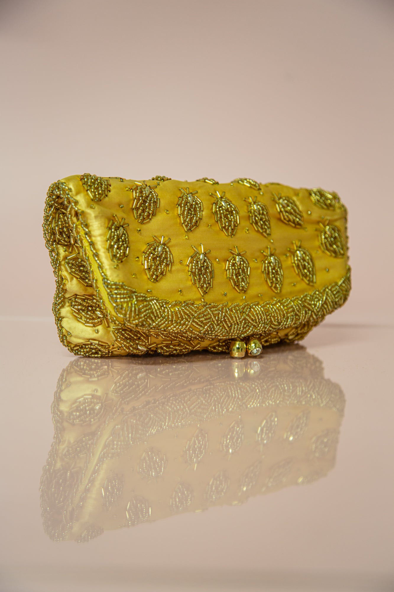 vintage gold beaded bag