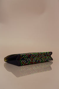 Vintage 1940s Blue Bobble Bead Clutch Bag