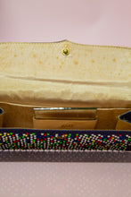 Vintage 1940s Blue Bobble Bead Clutch Bag