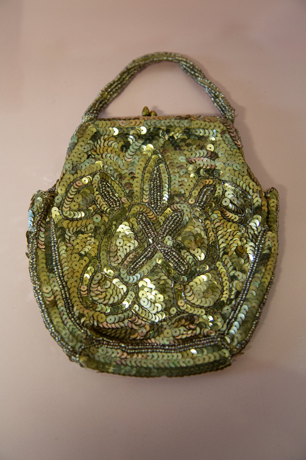 Vintage 1920s Antique Gold Sequin Purse