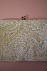 Vintage 1930s Ivory Pearl Beaded Bag