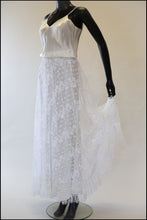 Vintage 1910s Edwardian White Lace Bridal Skirt