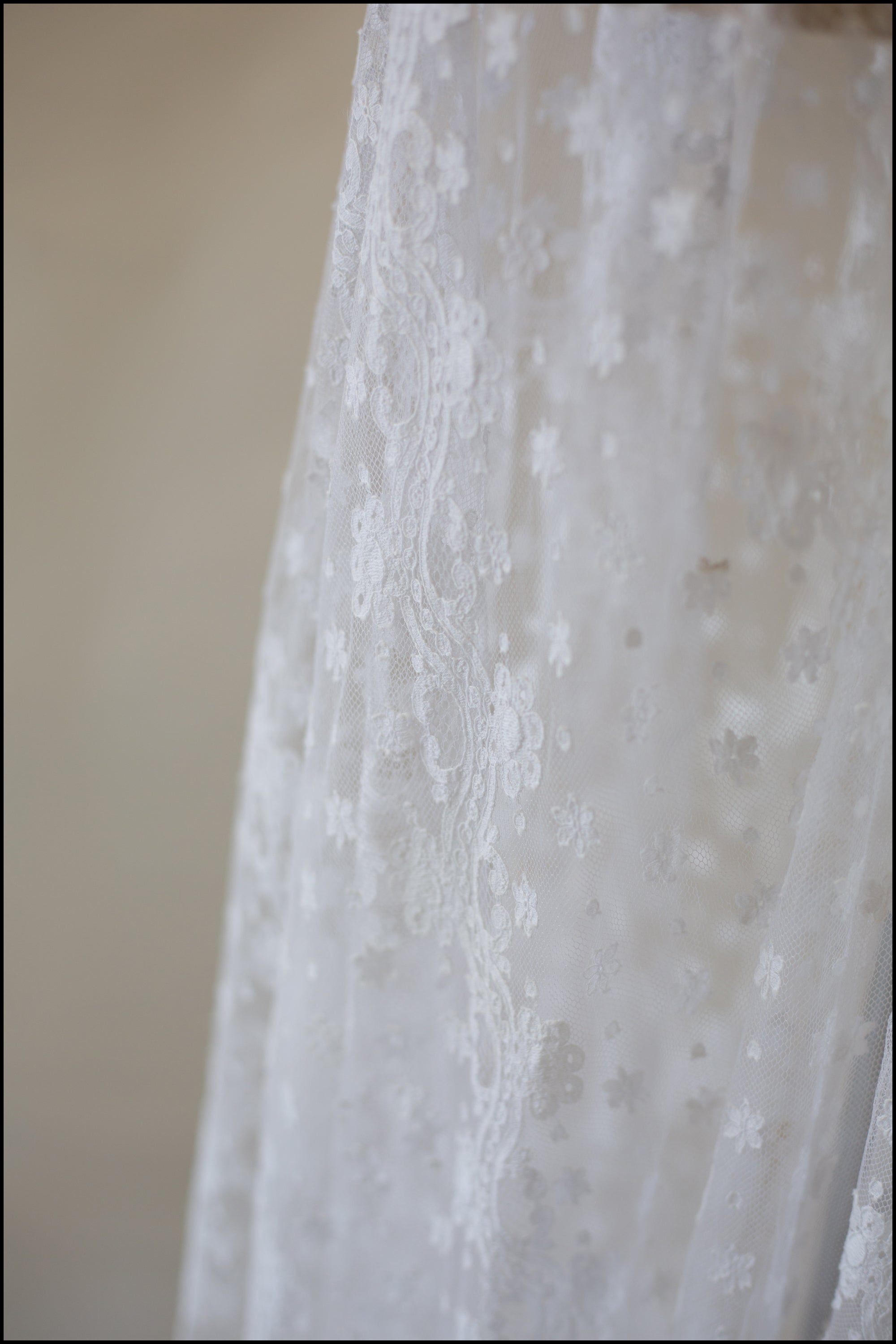 Vintage 1910s Edwardian White Lace Bridal Skirt
