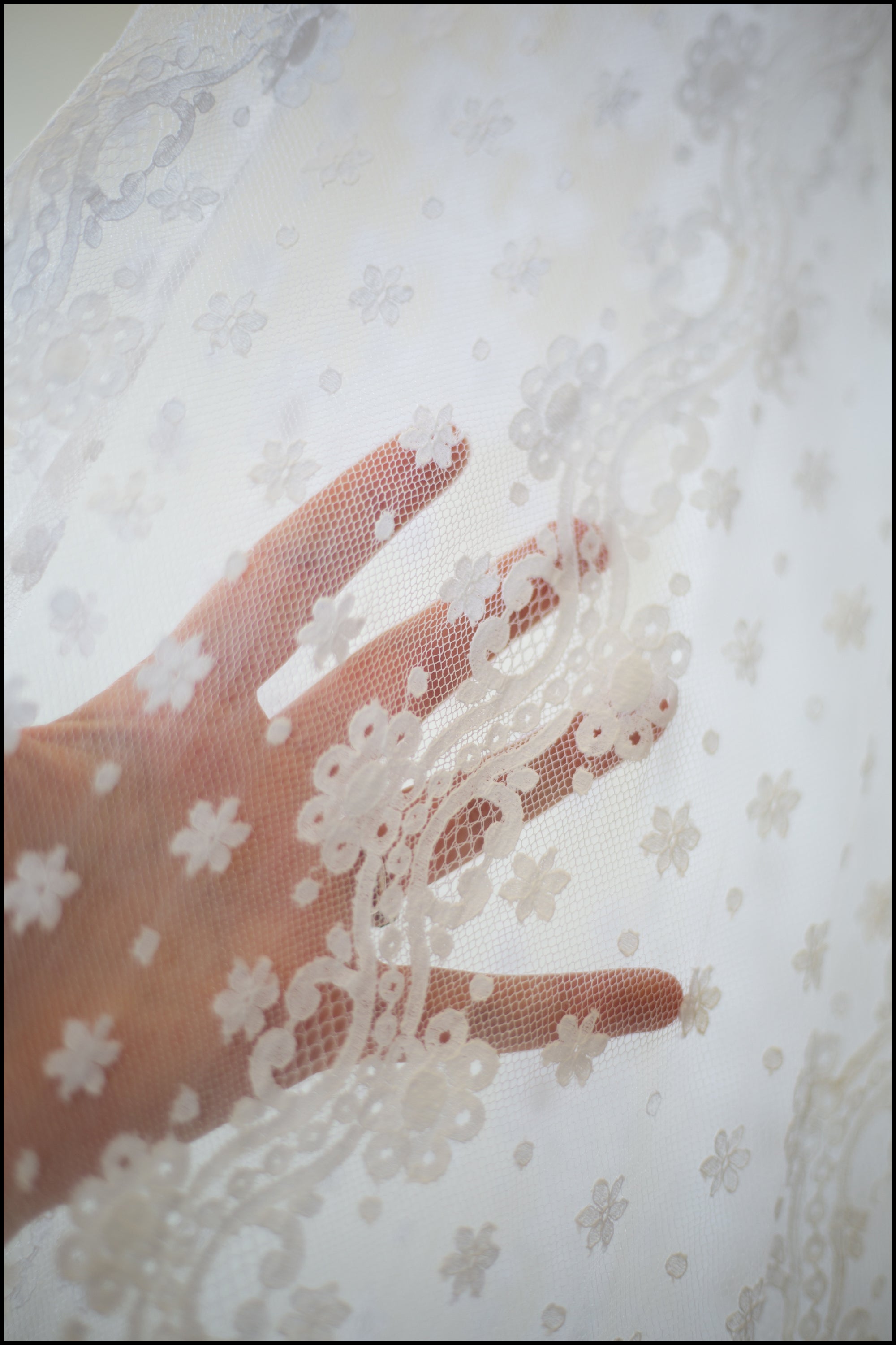 Vintage 1910s Edwardian White Lace Bridal Skirt