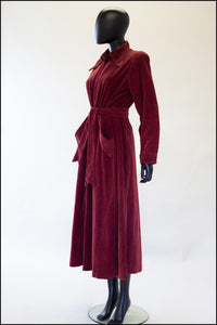 1940s corduroy cord house dress alexandra king vintage