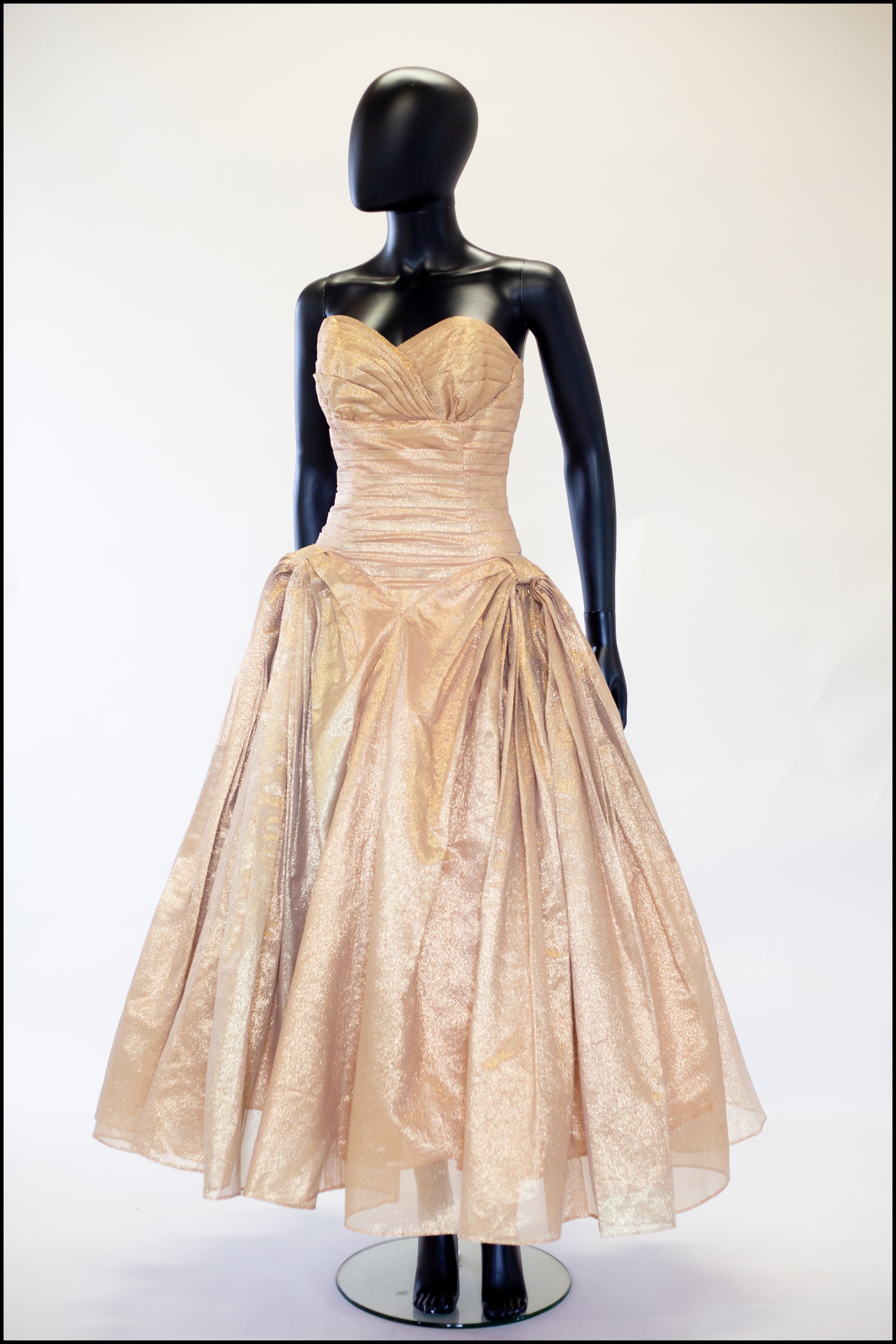 gold lame dress Vintage 1950s Ballgown – ALEXANDRA-KING Long sleeve Custom Order for Little Size:AU18 smarttag_not_perm_markdown