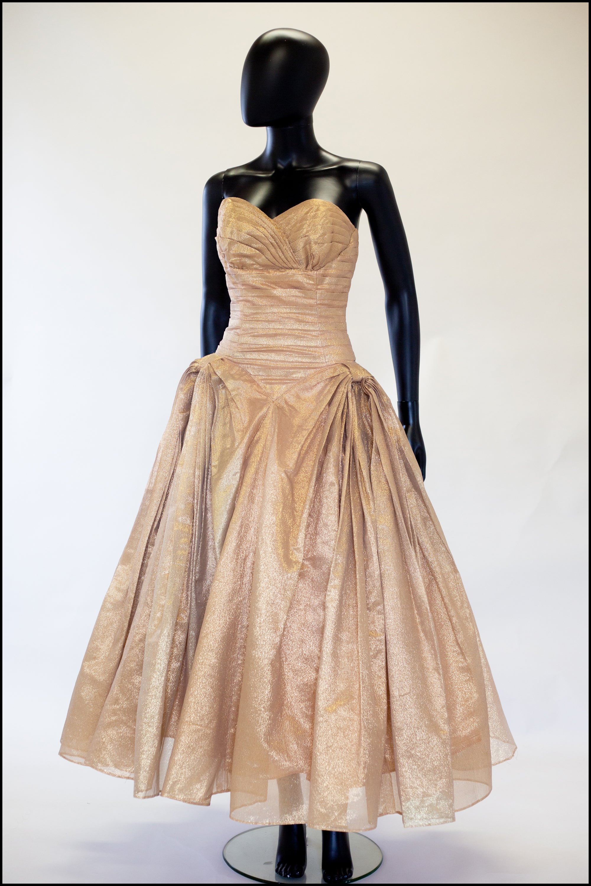 Vintage 1950s Gold Lame Ballgown Dress Vintage 1950s Gold Lame Ballgown Dress