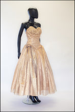 1950s gold vintage couture dress alexandra king