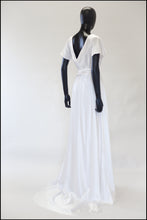 '1930 Flutter' Silk Satin White Bias Cut Gown