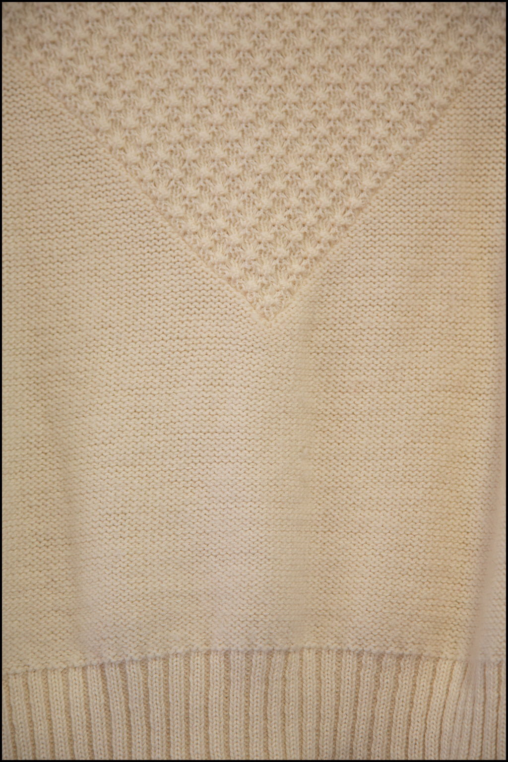 Vintage 1970s Cream Wool Cardigan