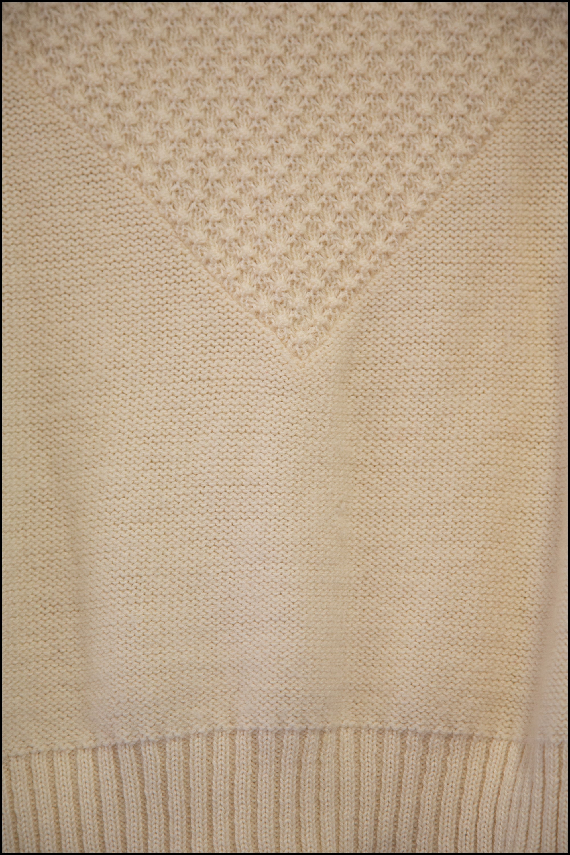 Vintage 1970s Cream Wool Cardigan