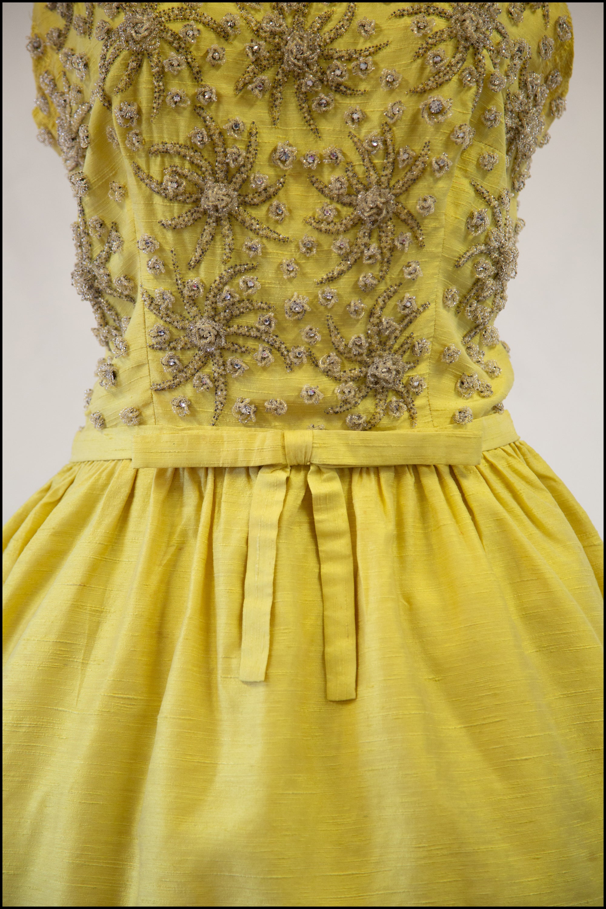 Vintage 1960s Yellow Silk Beaded Dress – ALEXANDRA-KING