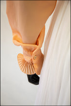 Vintage 1980s Peach Pleat Ruffle Blouse