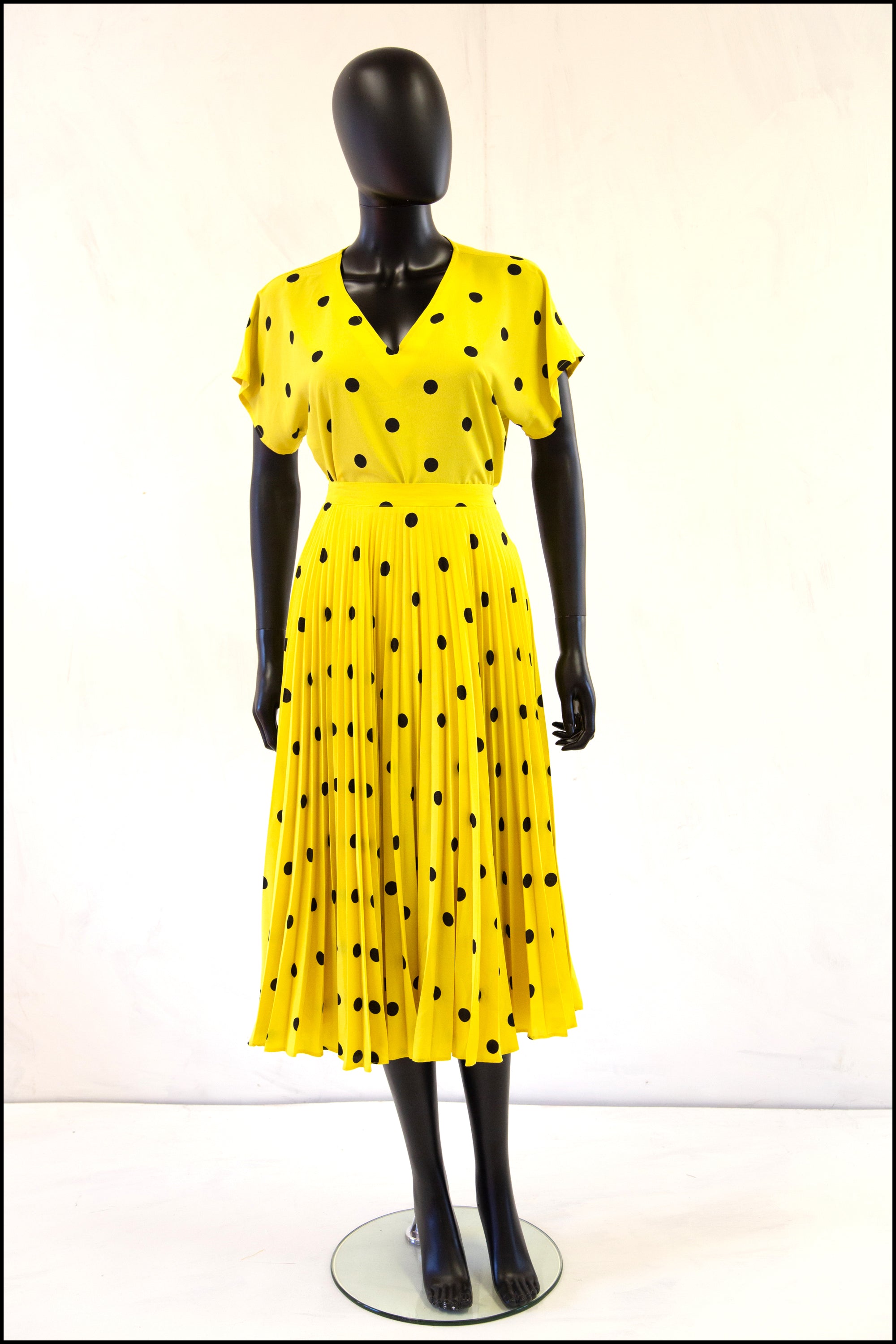 Vintage yellow polka deals dot dress