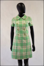 Vintage 1960s Green Wool Bullocks Wiltshire Mini Dress