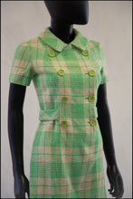Vintage 1960s Green Wool Bullocks Wiltshire Mini Dress