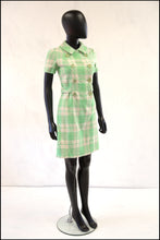 Vintage 1960s Green Wool Bullocks Wiltshire Mini Dress