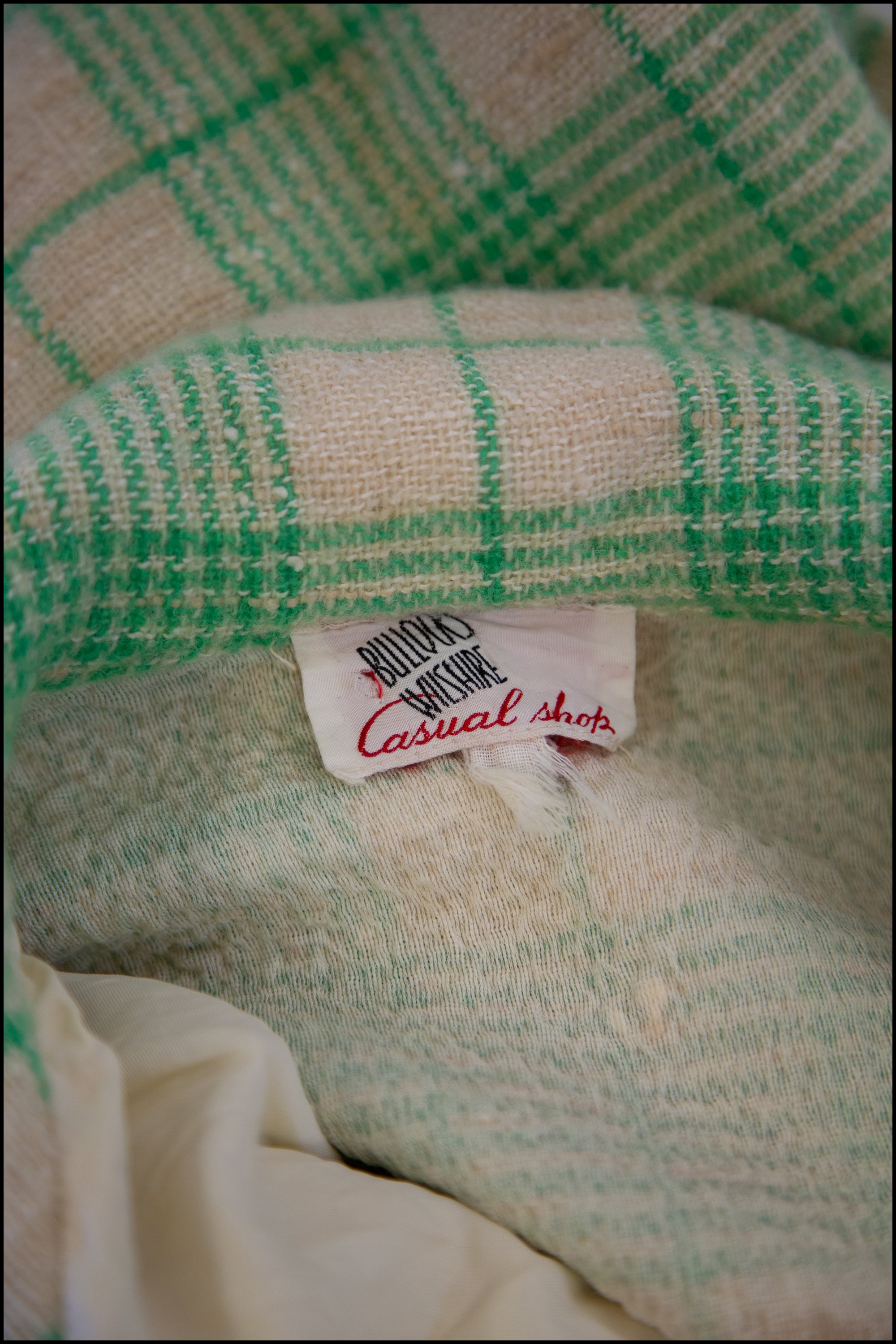 Vintage 1960s Green Wool Bullocks Wiltshire Mini Dress