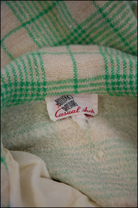 Vintage 1960s Green Wool Bullocks Wiltshire Mini Dress