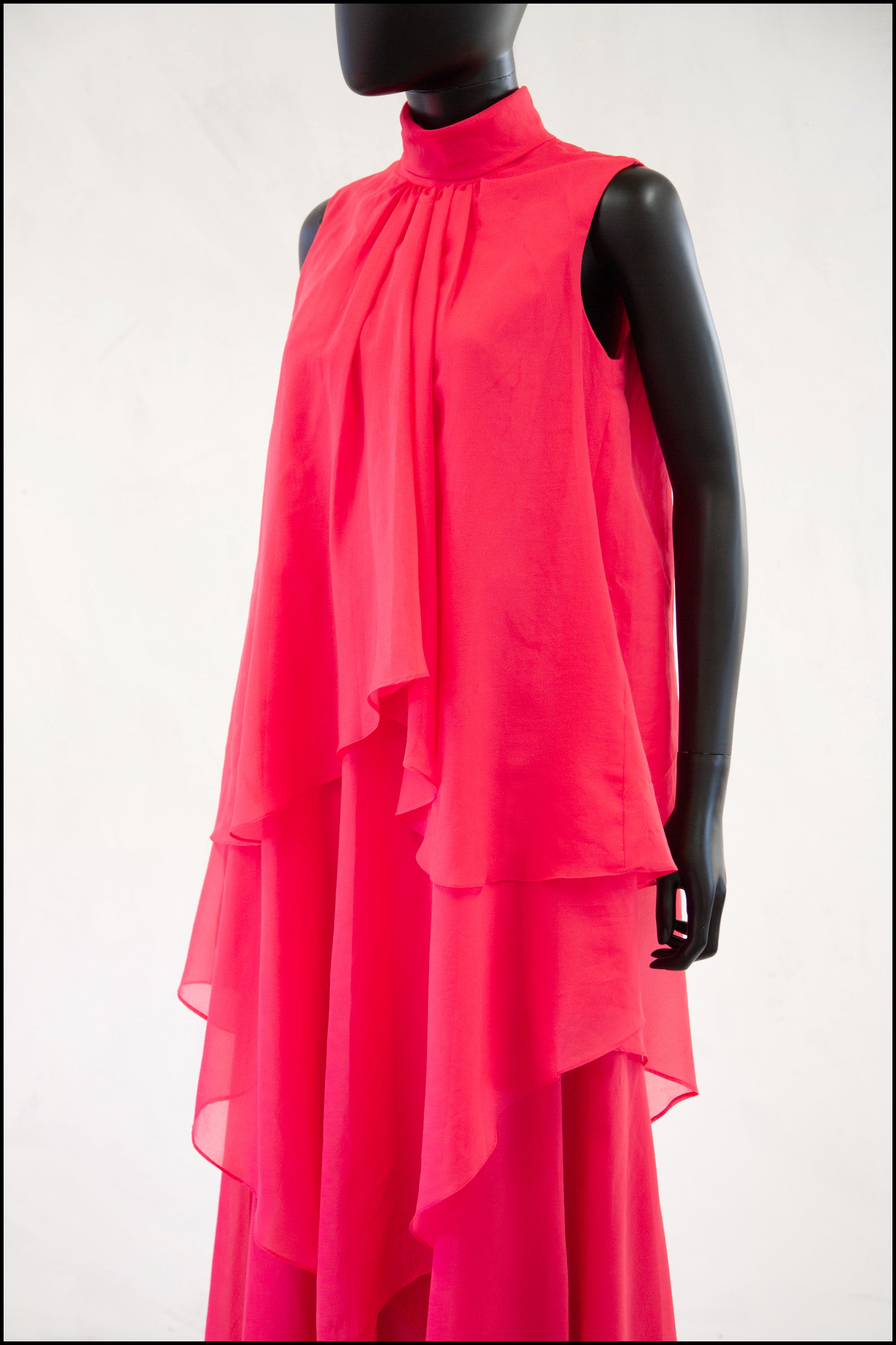 Vintage 1970s Pink Chiffon Maxi Dress – ALEXANDRAKING