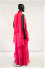 Vintage 1970s Pink Chiffon Maxi Dress