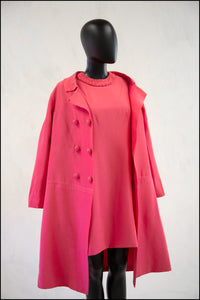 vintage pink 1960s mini dress and coat suit alexandra king