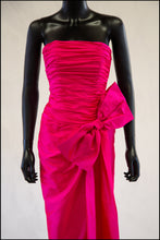 Vintage 1980s Pink Silk Bow Dress