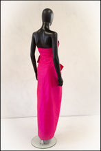 Vintage 1980s Pink Silk Bow Dress