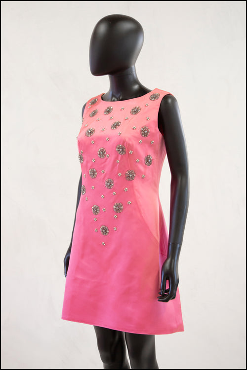Vintage 1960s Candy Pink Beaded Mini Dress – ALEXANDRA-KING