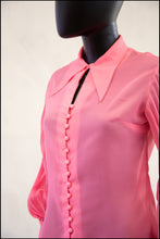 Vintage 1970s Pink Pleated Blouse