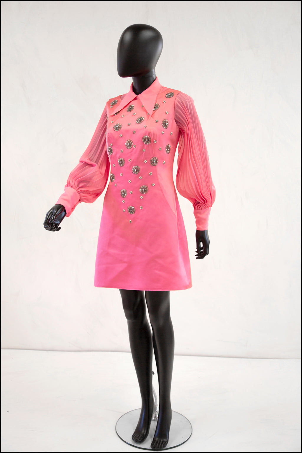 open lace back dress Vintage 1960s Candy Pink Beaded Mini Dress – ALEXANDRA-KING