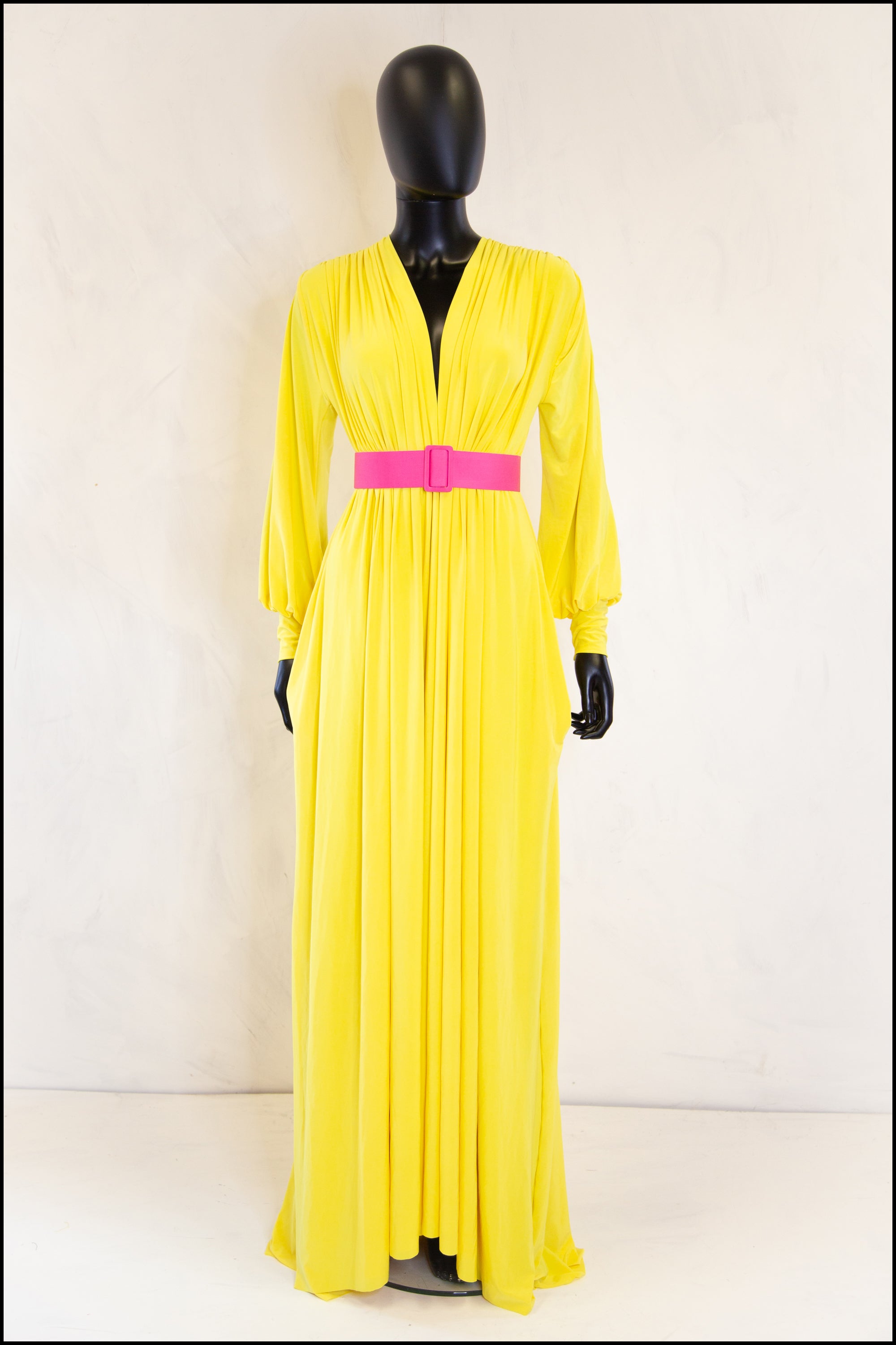 Vamp Canary Yellow Maxi Dress ALEXANDRAKING